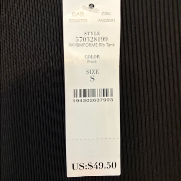 WHBM FORME™ Ribbed Stretch Tank - Picture 5 of 5